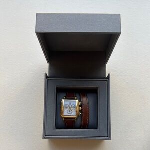 MICHELE GOLD DECO DAY GOLD & DIAMOND DIAL WATCH